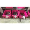 Image 1 : BIN OF SMALL SERVING TONGS, GOLD STAINLESS STEEL FLAT ENDED KNIVES & CURL HANDLED STAINLESS STEEL