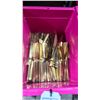 Image 2 : BIN OF SMALL SERVING TONGS, GOLD STAINLESS STEEL FLAT ENDED KNIVES & CURL HANDLED STAINLESS STEEL
