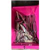 Image 3 : 3- BINS OF STAINLESS STEEL ASSORTED KNIVES *BINS INCLUDED*