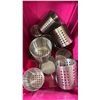 Image 2 : BIN OF STAINLESS STEEL UTENSIL CYLINDERS *BIN INCLUDED*