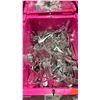 Image 2 : 3 BINS OF STAINLESS STEEL ROUND RIBBON ENDED CUTLERY FORK/KNIFE/SPOON *BINS INCLUDED*