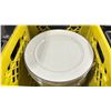 Image 2 : 3 CRATES OF ROYAL HANDAN PORCELAIN EMPEROR PLATINUM 10 1/2" DINNER PLATES *CRATE INCLUDED*