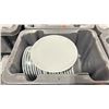 Image 2 : 7 BINS OF 8" WHITE COMMERCIAL RESTAURANT SIDE PLATES *PLASTIC CRATES INCLUDED*