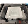 Image 2 : 6 BINS OF 7.5" WHITE COMMERCIAL RESTAURANT SQUARE BOWLS *BIN INCLUDED*