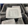 Image 2 : 5 BINS OF 7.5" WHITE COMMERCIAL RESTAURANT SQUARE BOWLS *BIN INCLUDED*
