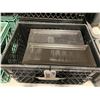 Image 2 : 4 PLASTIC CRATES OF 14"W BLACK RECTANGLE COMMERCIAL RESTAURANT APPETIZER PLATES
