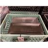 Image 2 : 4 PLASTIC CRATES OF 14"W BLACK RECTANGLE COMMERCIAL RESTAURANT APPETIZER PLATES