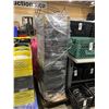 Image 1 : MOBILE CART OF ASSORTED BLACK METAL MULTI TIERED APPETIZER DISPLAY STANDS