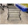 Image 2 : MOBILE CART OF ASSORTED BLACK METAL MULTI TIERED APPETIZER DISPLAY STANDS