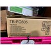 Image 2 : BIN OF ASSORTED PRINTER TONER, OFFICE PAPER, TAPE DISPENSERS & 2 HOLE PUNCHES *BIN INCLUDED*