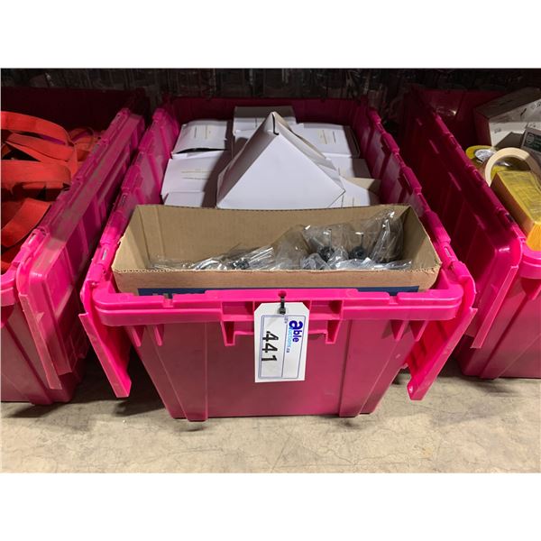 BIN OF 400+ STAINLESS STEEL FREEFLOW POURER SPOUTS *BIN INCLUDED*