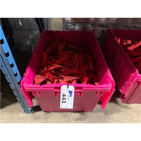 BIN OF ASSORTED CAM BUCKLE STRAPS *BIN INCLUDED*