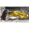 Image 3 : ULINE BLACK PLASTIC 2 TIER PRODUCT CART W/ 3 CRATES OF MISC TOOLS *CRATES INCLUDED*