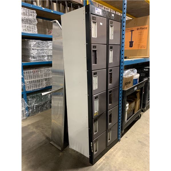 24"W X 18"D X 72"H 12 DOOR LOCKER SYSTEM, 18"D X 12"W X 72"H 6 DOOR LOCKER SYSTEM  & STAINLESS