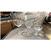Image 2 : SHELF OF COMMERCIAL RESTAURANT TRAYS OF WINE GLASSES & CHAMPAGNE COUPES *TRAYS INCLUDED*