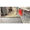 Image 2 : SHELF OF COMMERCIAL RESTAURANT TRAYS OF WINE GLASSES  *TRAYS INCLUDED*