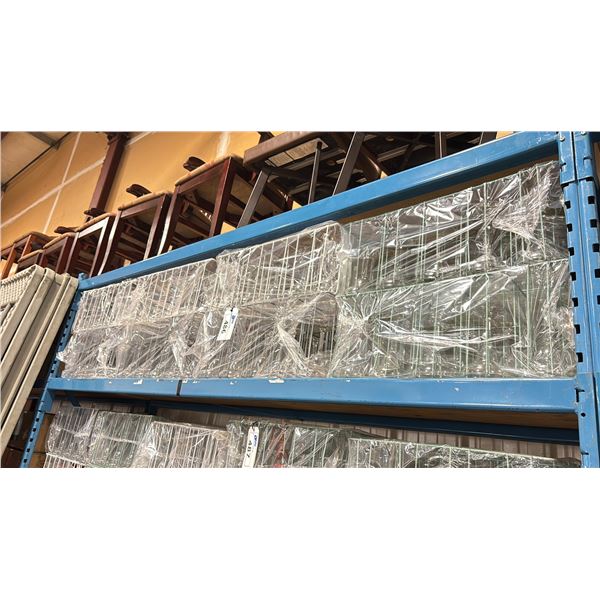 SHELF OF COMMERCIAL RESTAURANT TRAYS OF MARGARITA GLASSES *TRAYS INCLUDED*