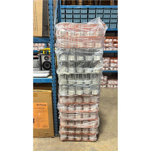 STACK OF 12 COMMERCIAL RESTAURANT TRAYS OF WHITE RAMEKINS *TRAYS INCLUDED*