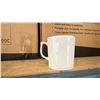 Image 2 : STACK OF 13 COMMERCIAL RESTAURANT TRAYS OF WHITE COFFEE MUGS *TRAYS INCLUDED*