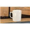 Image 2 : STACK OF 12 COMMERCIAL RESTAURANT TRAYS OF WHITE COFFEE MUGS *TRAYS INCLUDED*