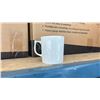 Image 2 : STACK OF 12 COMMERCIAL RESTAURANT TRAYS OF WHITE COFFEE MUGS *TRAYS INCLUDED*