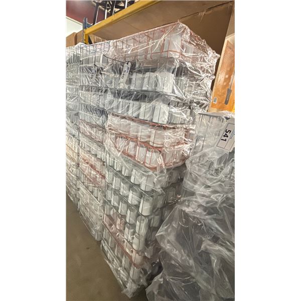STACK OF 12 COMMERCIAL RESTAURANT TRAYS OF WHITE COFFEE MUGS *TRAYS INCLUDED*