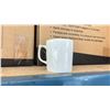 Image 2 : STACK OF 12 COMMERCIAL RESTAURANT TRAYS OF WHITE COFFEE MUGS *TRAYS INCLUDED*