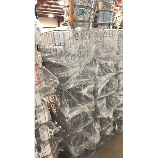 STACK OF 6 COMMERCIAL RESTAURANT TRAYS OF JUICE GLASSES *TRAYS INCLUDED*