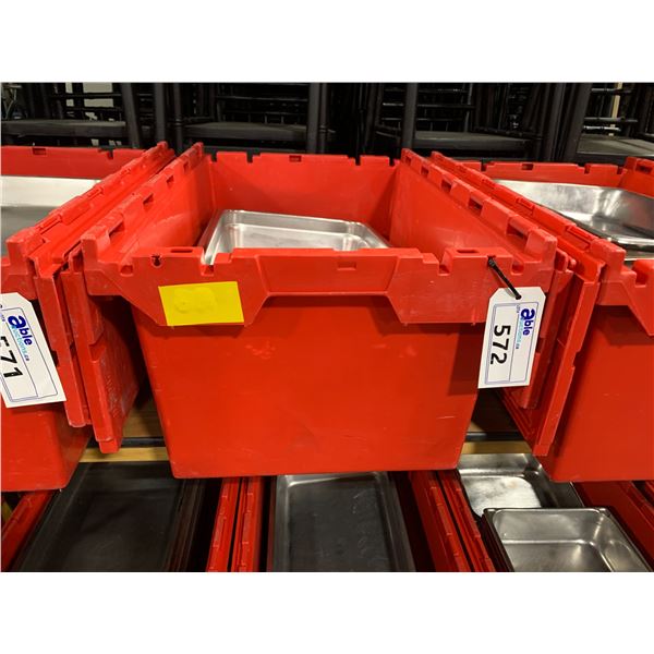 BIN OF 21" X 13" COMMERCIAL RESTAURANT STAINLESS INSERTS