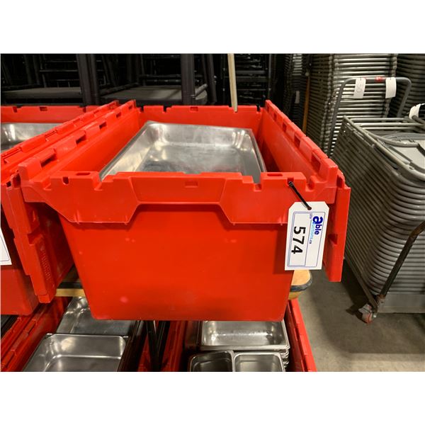 BIN OF 21" X 13" COMMERCIAL RESTAURANT STAINLESS INSERTS