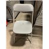 Image 2 : MOBILE CART OF 50 GREY PLASTIC/METAL FRAMED FOLDING STACKING EVENT CHAIRS *CART INCLUDED*