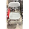 Image 2 : MOBILE CART OF 20 GREY PLASTIC/METAL FRAMED FOLDING STACKING EVENT CHAIRS *CART INCLUDED*