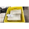 Image 2 : 3 PLASTIC CRATES OF 10"W RECTANGLE COMMERCIAL RESTAURANT APPETIZER PLATES *PLASTIC CRATES INCLUDED*