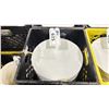 Image 2 : 3 PLASTIC CRATES OF 11" ROUND COMMERCIAL RESTAURANT PORCELAIN DINNER PLATES *CRATES INCLUDED*
