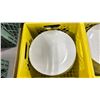 Image 2 : 3 PLASTIC CRATES OF 11" ROUND COMMERCIAL RESTAURANT PORCELAIN DINNER PLATES *CRATES INCLUDED*