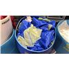 Image 2 : BARREL FULL OF ASSORTED SIZE/LENGTH/COLOR BANQUET LINENS *BARREL INCLUDED*