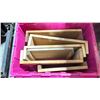 Image 3 : 3 BINS OF 18"W X 10"D X 4"H NATURAL WOOD BANQUET RISERS *BINS INCLUDED*