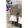 Image 2 : 4 CREAM VINYL HIGH BACK SWIVEL CHAIRS