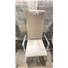 Image 2 : 4 CREAM VINYL HIGH BACK SWIVEL CHAIRS