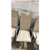 Image 2 : 4 CREAM VINYL HIGH BACK SWIVEL CHAIRS