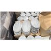 Image 2 : PALLET OF 6" WHITE COMMERCIAL RESTAURANT SAUCERS, WHITE OVAL SERVING BOWLS & 14" SQUARE WHITE