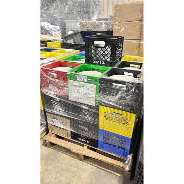 PALLET OF 10" CLASSIC WHITE COMMERCIAL RESTAURANT DINNER PLATES