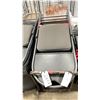 Image 2 : MOBILE CART OF 19 BLACK METAL FRAMED PADDED COMMERCIAL EVENT FOLDING CHAIRS *CART INCLUDED*