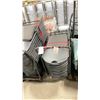 Image 1 : MOBILE CART OF 12 BLACK METAL FRAMED PADDED COMMERCIAL EVENT FOLDING CHAIRS *CART INCLUDED*