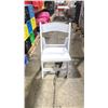 Image 2 : STACK OF 25 WHITE PLASTIC FOLDING EVENT CHAIRS