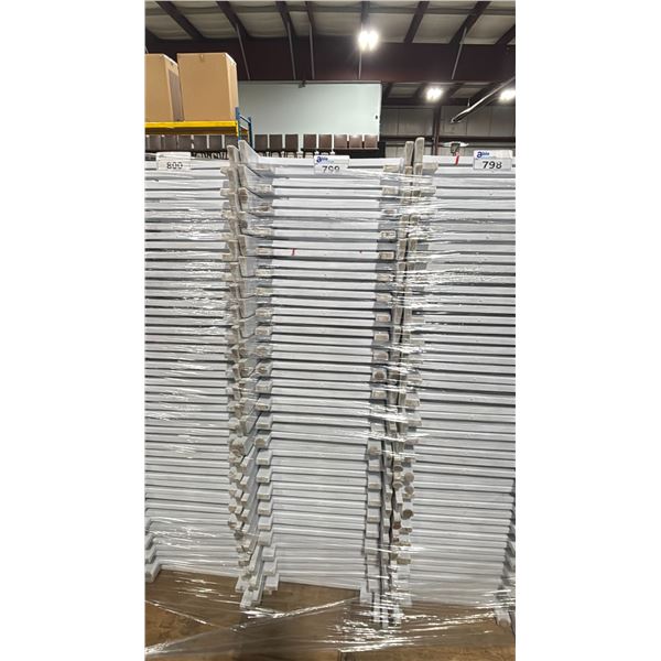 STACK OF 25 WHITE PLASTIC FOLDING EVENT CHAIRS