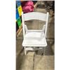 Image 2 : STACK OF 25 WHITE PLASTIC FOLDING EVENT CHAIRS