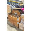 Image 1 : WOODEN CRATE OF 30" ROUND EVENT POLE STYLE COCKTAIL TABLE TOPS ONLY *CRATE INCLUDED*