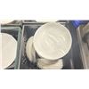 Image 2 : 3 CRATES OF WHITE 9" COMMERCIAL RESTAURANT SHALLOW BOWLS *CRATES INCLUDED*
