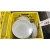 Image 2 : 3 CRATES OF WHITE 9" COMMERCIAL RESTAURANT SHALLOW BOWLS *CRATES INCLUDED*